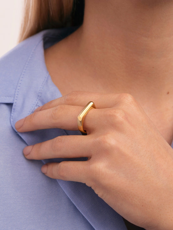 Anillo Mariana Acero Baño Oro