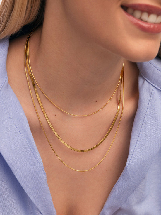 Collar Maat Acero Baño Oro